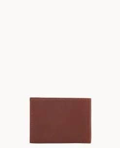 Dooney & Bourke The Florentine Collection|Grab and Go<Florentine Billfold with Train Pass Chestnut