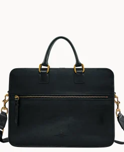 Dooney & Bourke The Florentine Collection|Smooth Leather<Florentine Brooklyn Briefcase Black