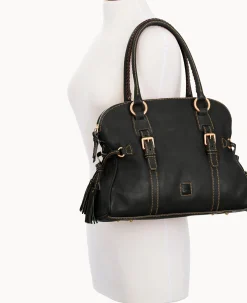 Dooney & Bourke The Florentine Collection|Picnic in the Park<Florentine Domed Buckle Satchel Black Black