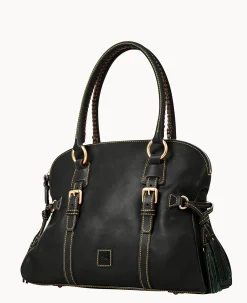 Dooney & Bourke The Florentine Collection|Picnic in the Park<Florentine Domed Buckle Satchel Black Black
