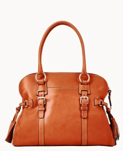 Dooney & Bourke The Florentine Collection|Picnic in the Park<Florentine Domed Buckle Satchel Natural