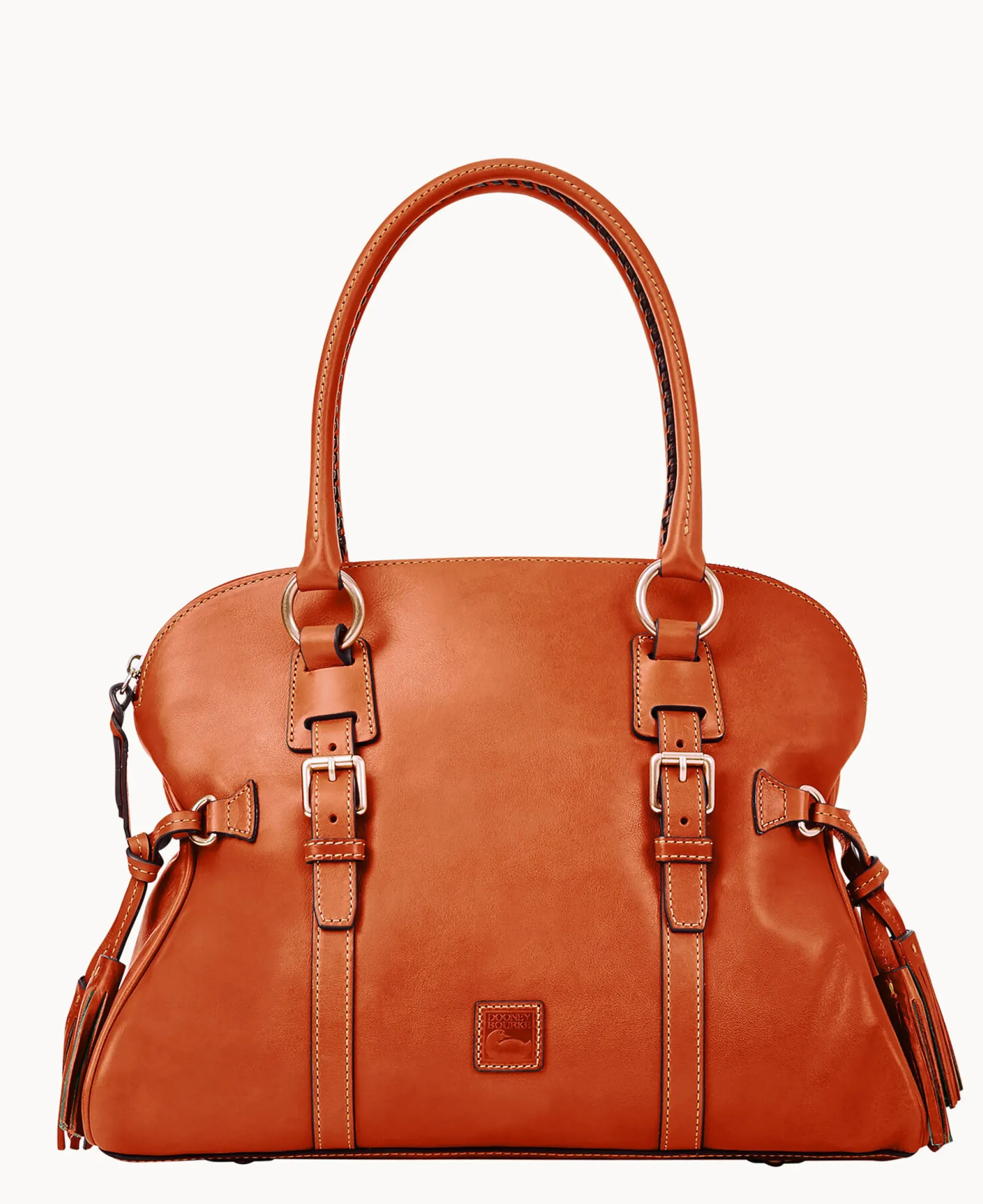 Dooney & Bourke The Florentine Collection|Picnic in the Park<Florentine Domed Buckle Satchel Natural