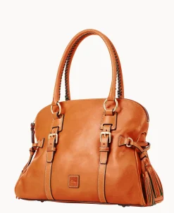 Dooney & Bourke The Florentine Collection|Picnic in the Park<Florentine Domed Buckle Satchel Natural