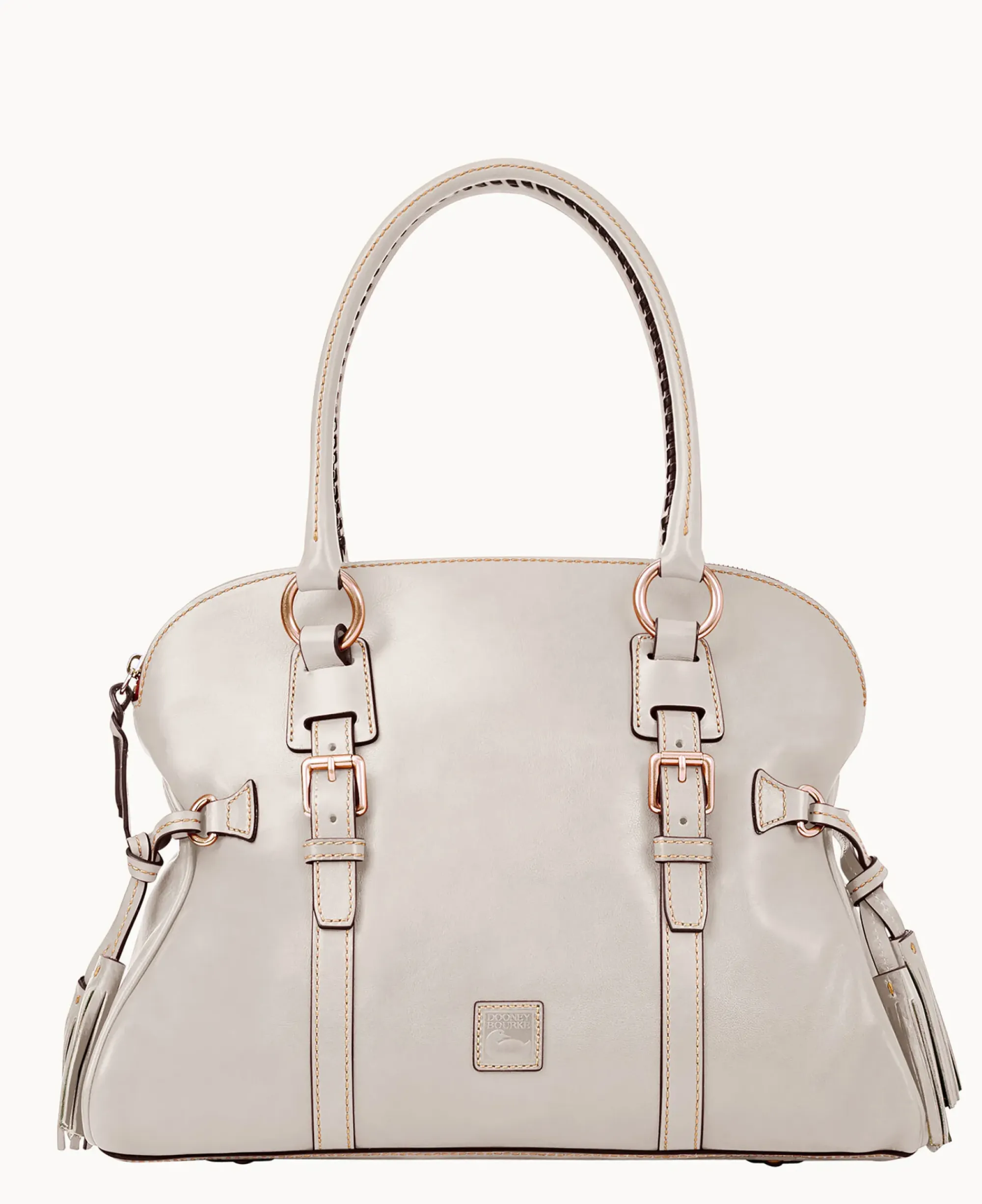 Dooney & Bourke The Florentine Collection|Picnic in the Park<Florentine Domed Buckle Satchel Ecru