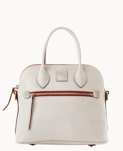 Dooney & Bourke The Florentine Collection|Picnic in the Park<Florentine Domed Satchel Ecru