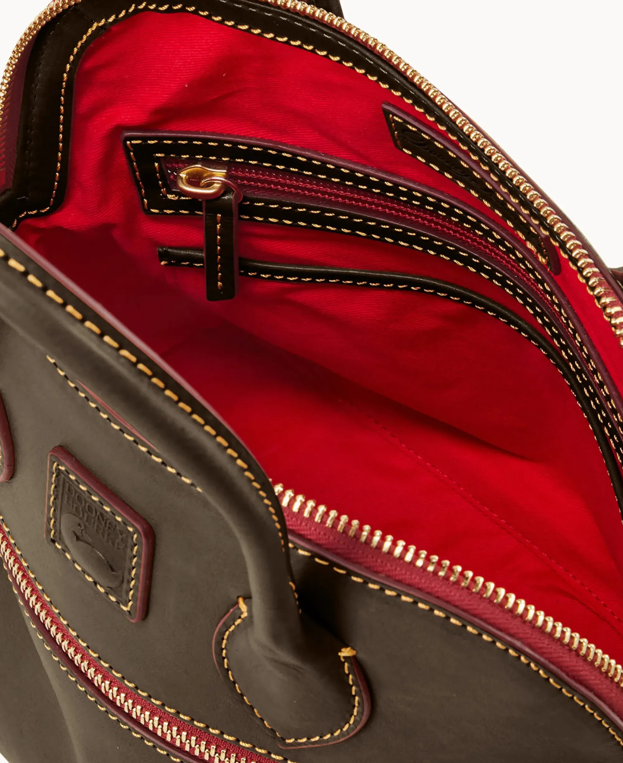 Dooney & Bourke The Florentine Collection|Picnic in the Park<Florentine Domed Satchel Brown Tmoro