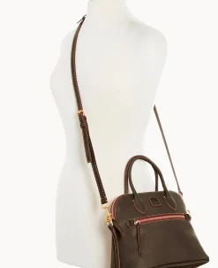 Dooney & Bourke The Florentine Collection|Picnic in the Park<Florentine Domed Satchel Brown Tmoro