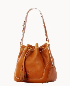 Dooney & Bourke The Florentine Collection|Smooth Leather<Florentine Drawstring Natural