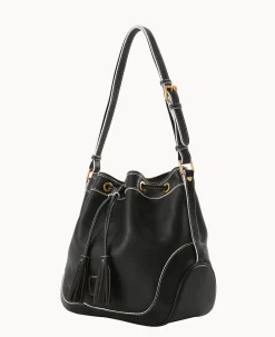 Dooney & Bourke The Florentine Collection|Smooth Leather<Florentine Drawstring Black