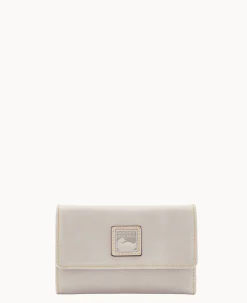 Dooney & Bourke The Florentine Collection|Grab and Go<Florentine Flap Wallet Ecru