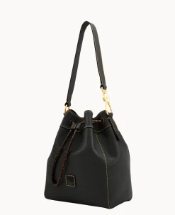 Dooney & Bourke The Florentine Collection|Smooth Leather<Florentine Hattie Drawstring Black Black