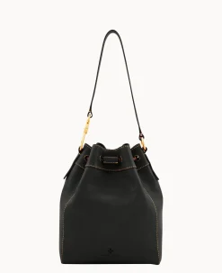 Dooney & Bourke The Florentine Collection|Smooth Leather<Florentine Hattie Drawstring Black Black