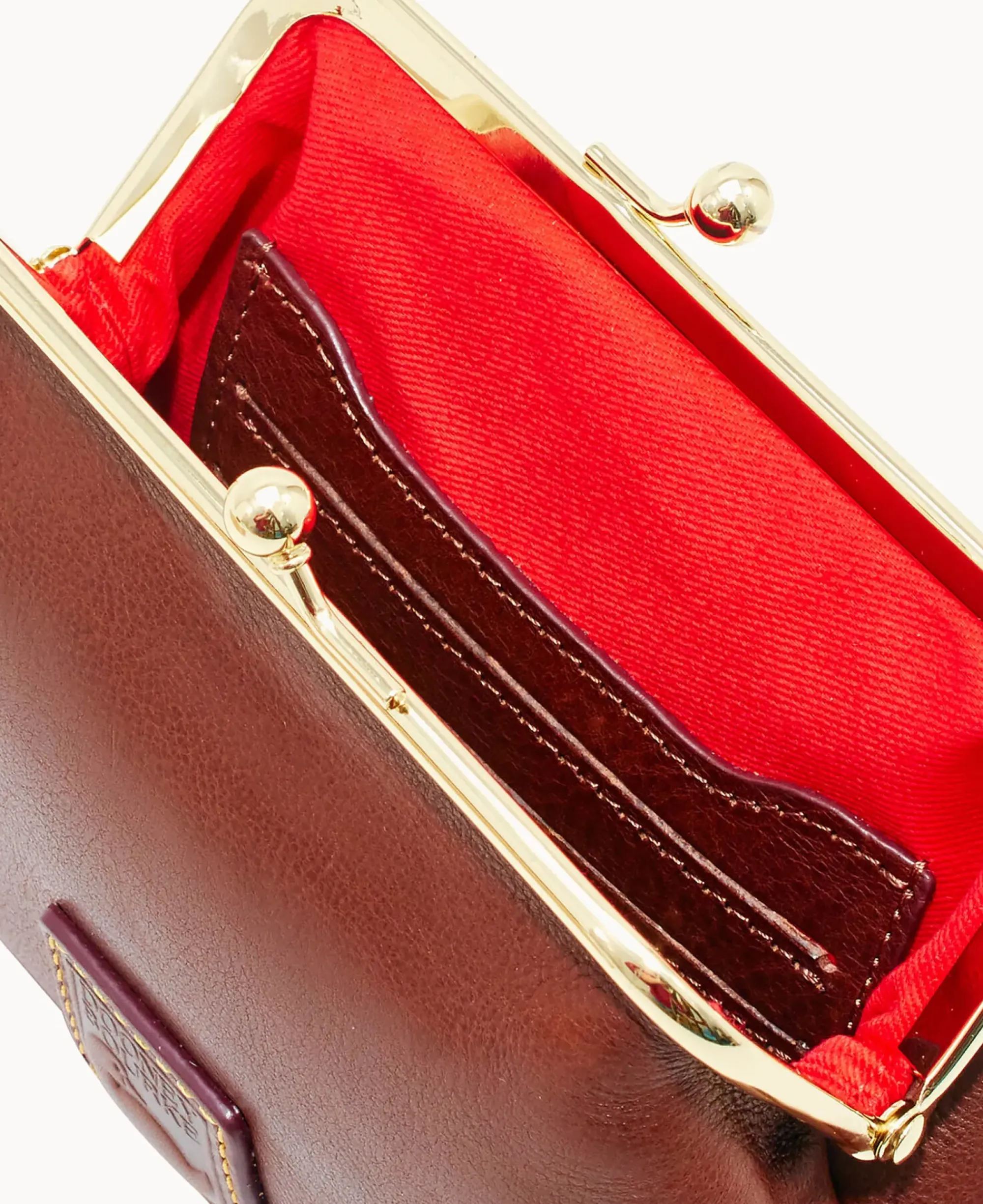 Dooney & Bourke The Florentine Collection|Grab and Go<Florentine Large Framed Purse Chestnut