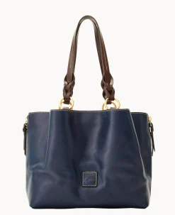 Dooney & Bourke The Florentine Collection|Picnic in the Park<Florentine Large Zip Barlow Navy