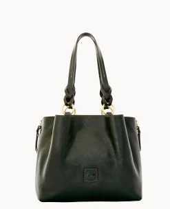 Dooney & Bourke The Florentine Collection|Picnic in the Park<Florentine Large Zip Barlow Black Black