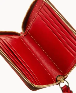 Dooney & Bourke The Florentine Collection|Grab and Go<Florentine Small Zip Around Wallet Red