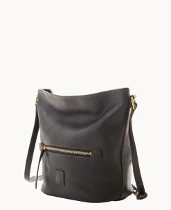 Dooney & Bourke The Florentine Collection|Ready For the Getaway<Florentine Zip Sac Black Black