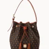 Dooney & Bourke The Gretta Collection|Picnic in the Park<Gretta Aimee Drawstring Brown Tmoro