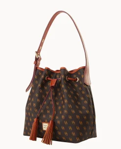 Dooney & Bourke The Gretta Collection|Picnic in the Park<Gretta Aimee Drawstring Brown Tmoro