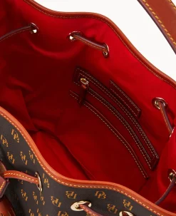 Dooney & Bourke The Gretta Collection|Picnic in the Park<Gretta Aimee Drawstring Brown Tmoro