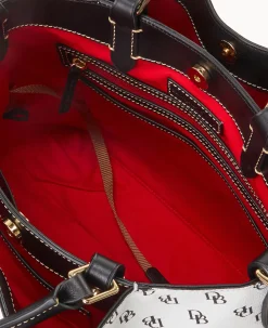 Dooney & Bourke The Gretta Collection|Ready For the Getaway<Gretta Brenna White Black