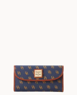 Dooney & Bourke The Gretta Collection|Grab and Go<Gretta Continental Clutch Navy