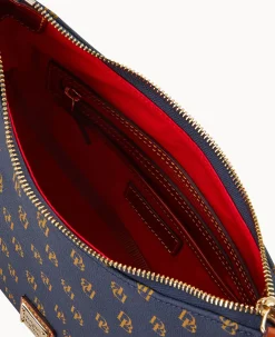 Dooney & Bourke The Gretta Collection|Printed Fabric<Gretta Crossbody Hobo Navy