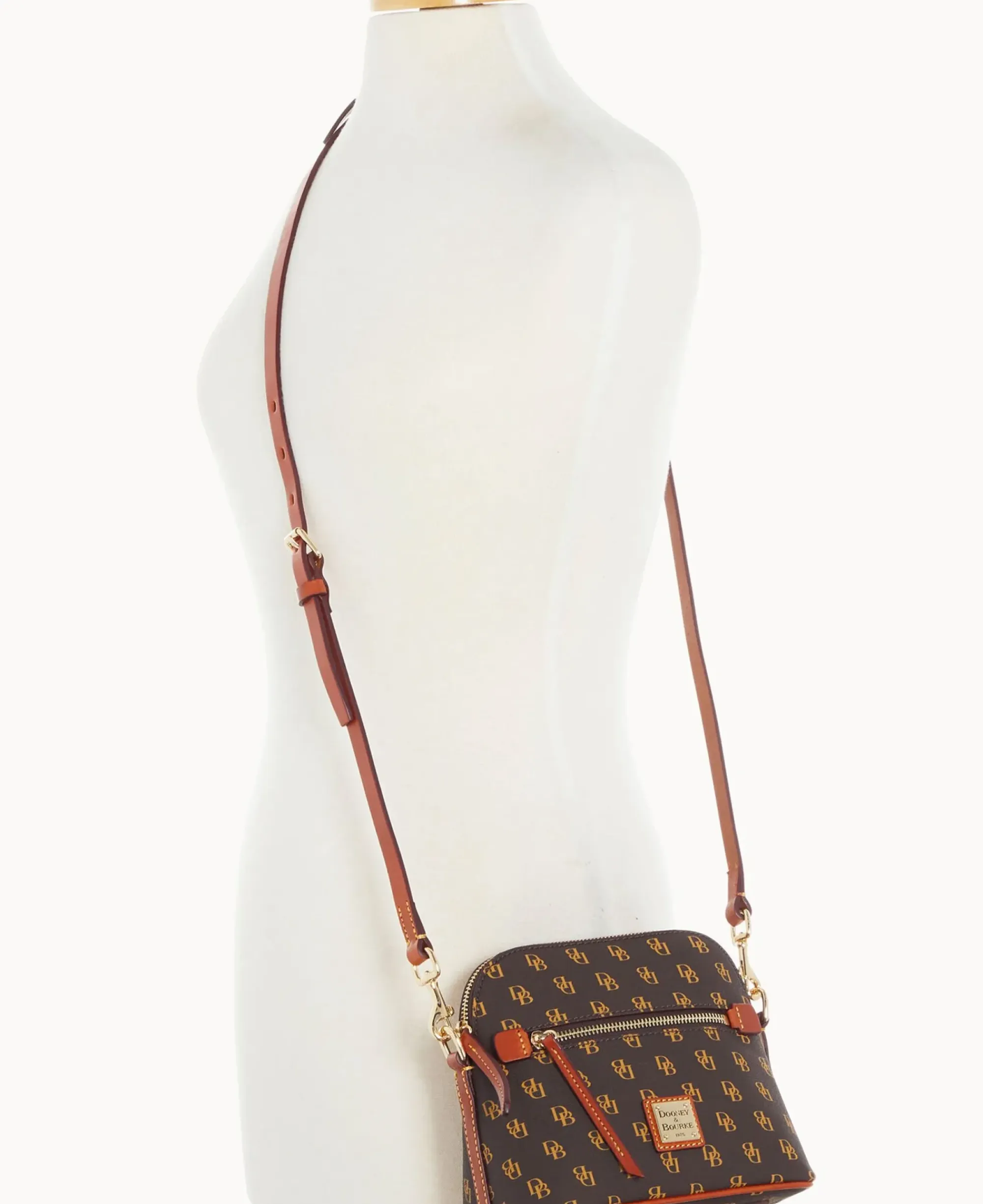 Dooney & Bourke The Gretta Collection|Printed Fabric<Gretta Domed Crossbody Brown Tmoro