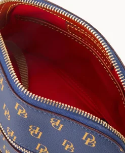 Dooney & Bourke The Gretta Collection|Printed Fabric<Gretta Domed Crossbody Navy