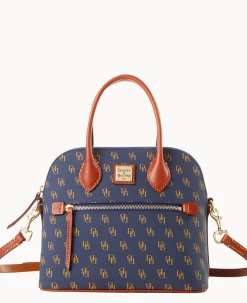 Dooney & Bourke The Gretta Collection|Ready For the Getaway<Gretta Domed Satchel Navy