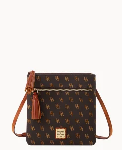 Dooney & Bourke The Gretta Collection|Printed Fabric<Gretta Double Zip Tassel Crossbody Brown Tmoro