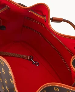 Dooney & Bourke The Gretta Collection|Ready For the Getaway<Gretta Drawstring Brown Tmoro