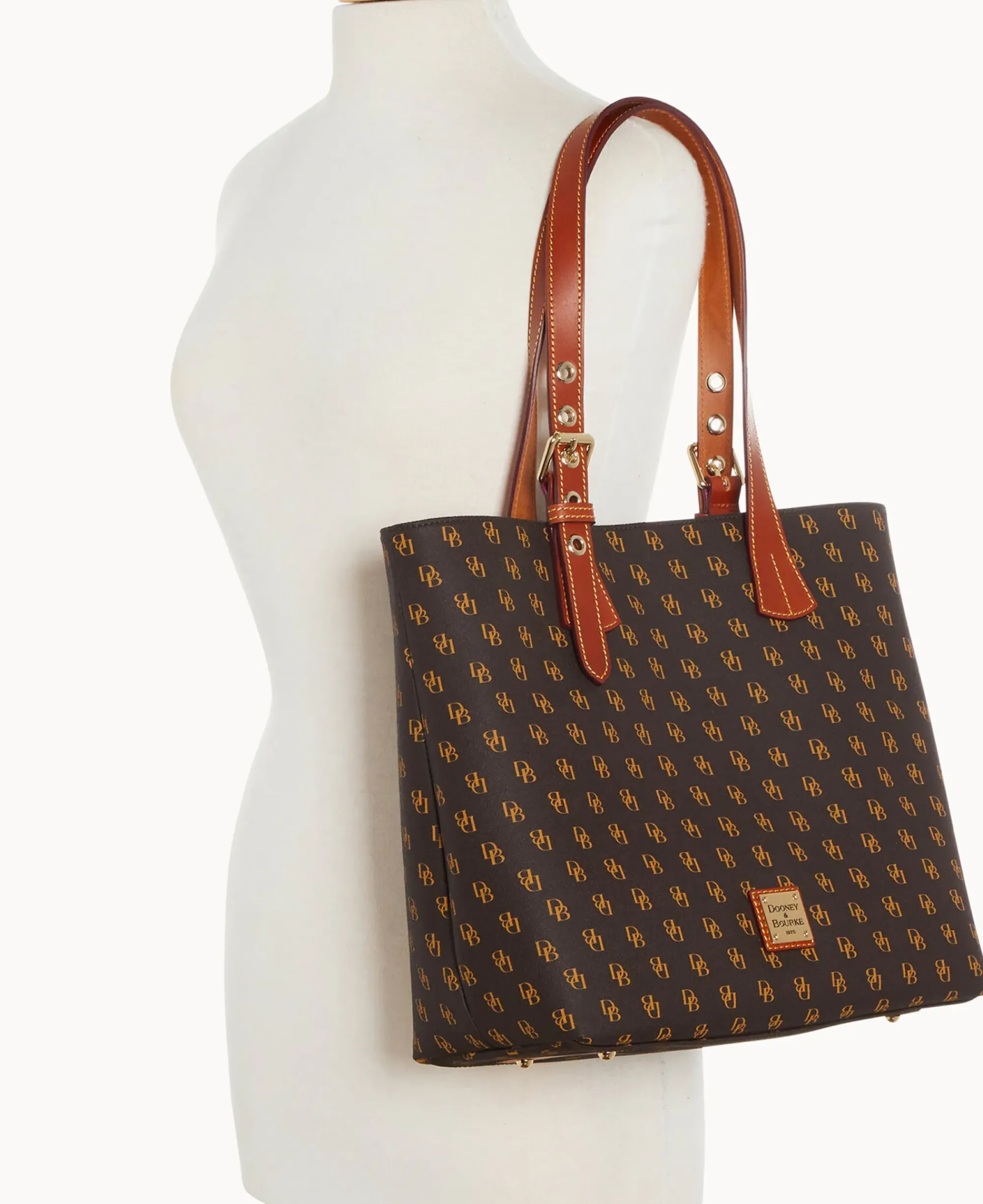 Dooney & Bourke The Gretta Collection|Picnic in the Park<Gretta Emily Tote Brown Tmoro
