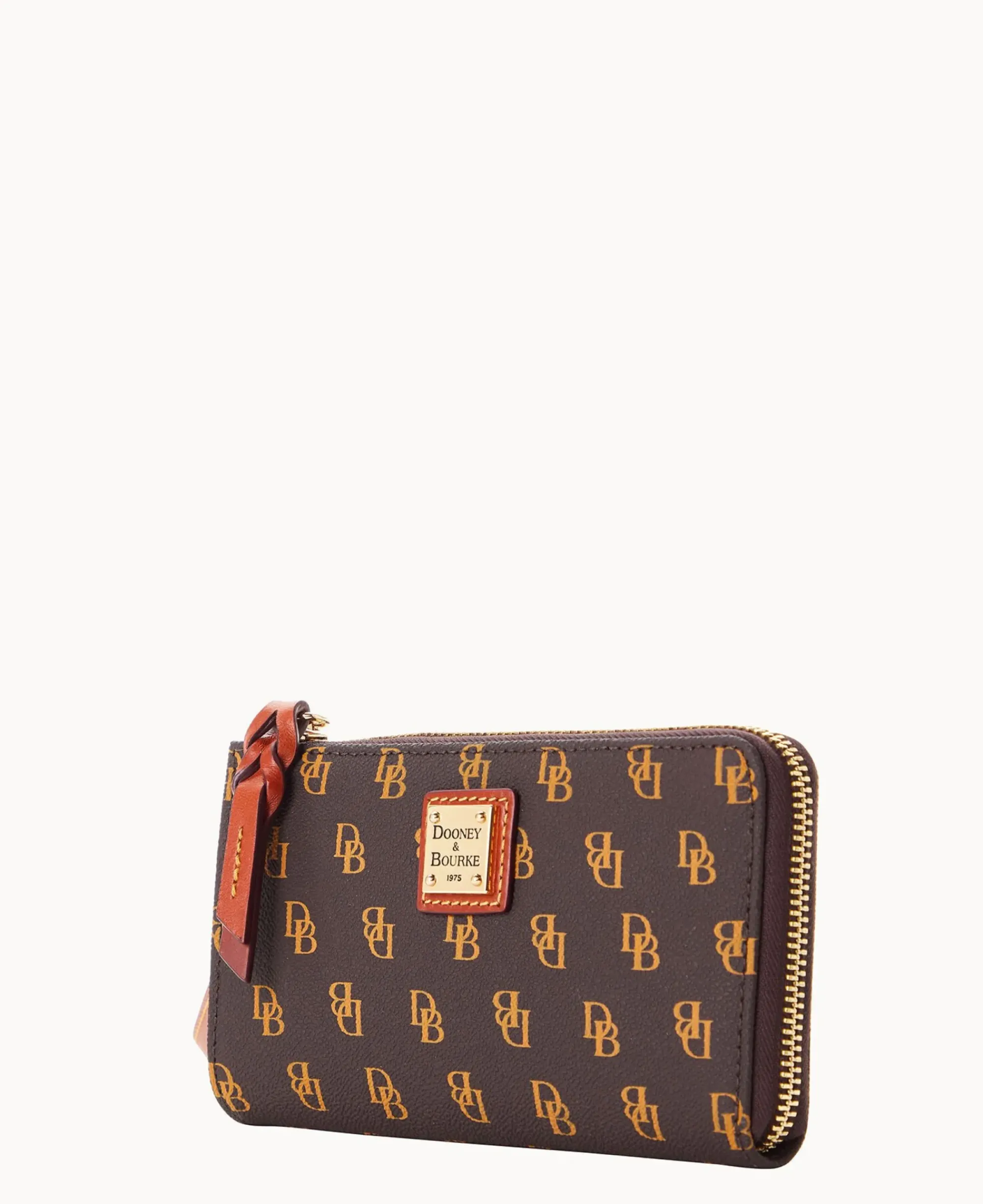 Dooney & Bourke The Gretta Collection|Grab and Go<Gretta Folded Zip Wristlet Brown Tmoro