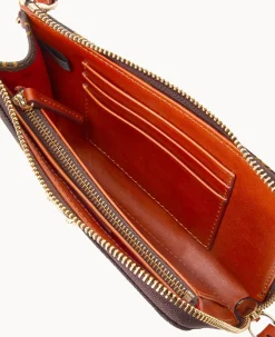 Dooney & Bourke The Gretta Collection|Grab and Go<Gretta Folded Zip Wristlet Brown Tmoro