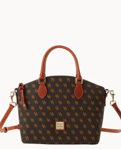 Dooney & Bourke The Gretta Collection|Picnic in the Park<Gretta Geena Satchel Brown Tmoro