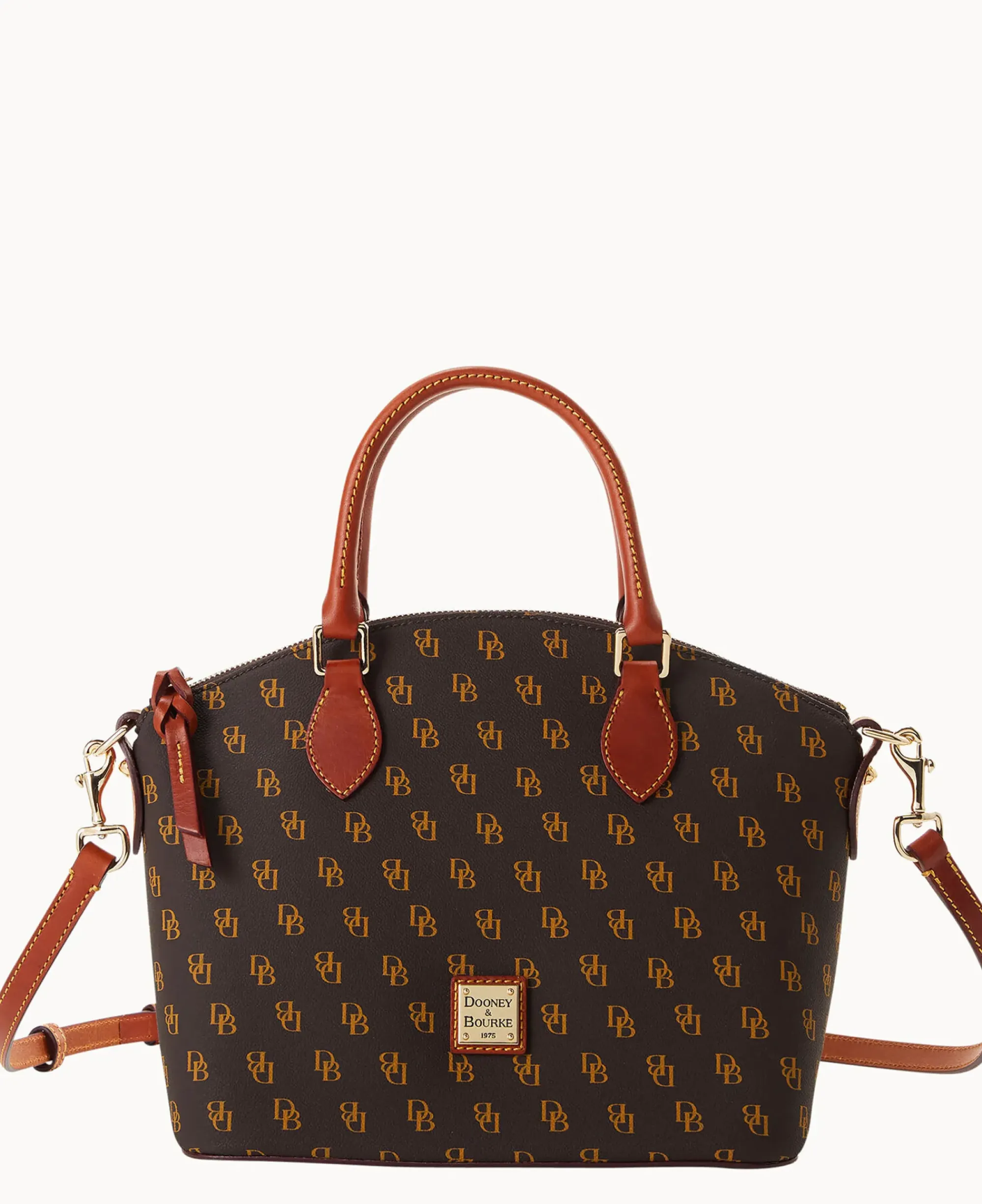 Dooney & Bourke The Gretta Collection|Picnic in the Park<Gretta Geena Satchel Brown Tmoro