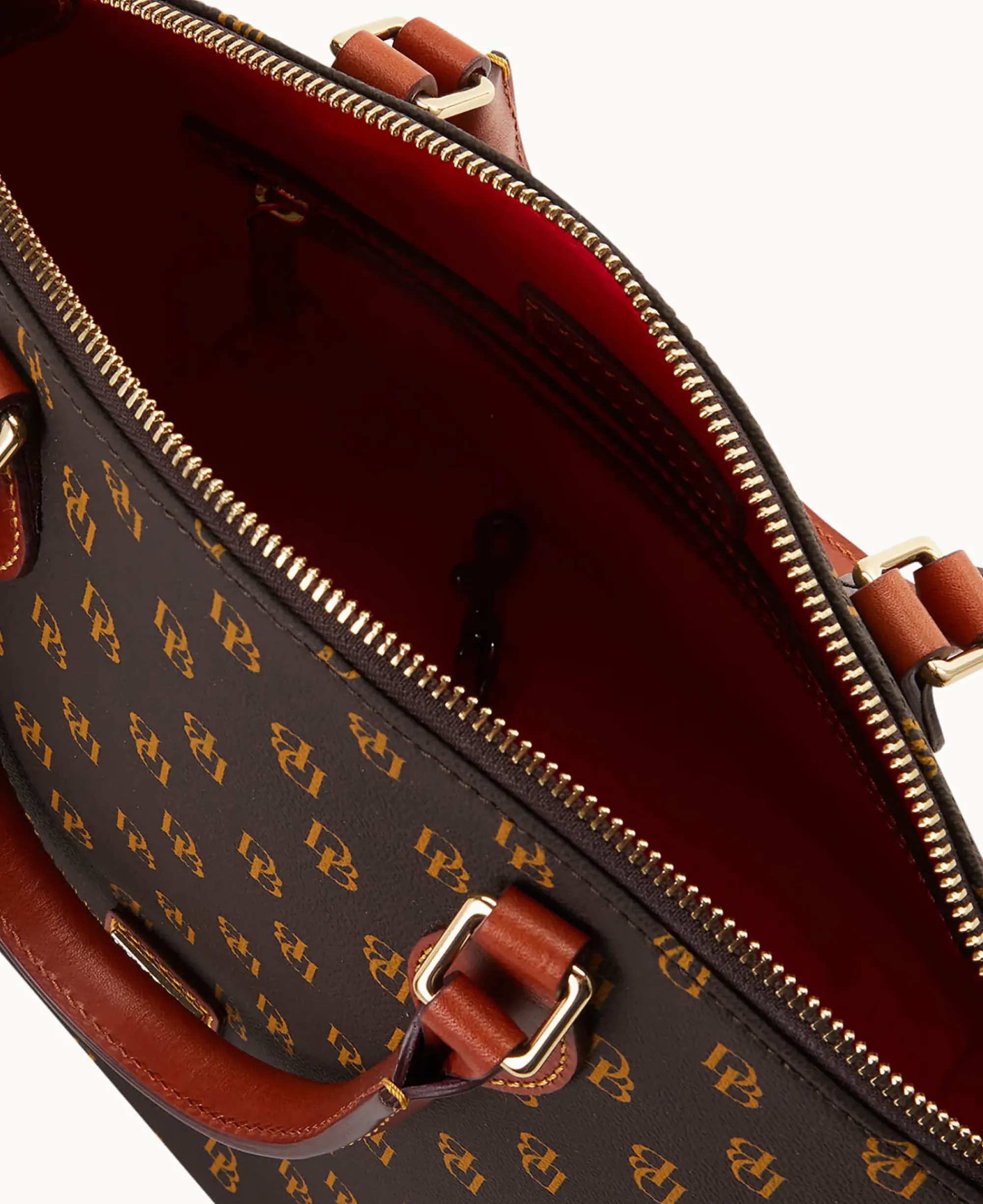 Dooney & Bourke The Gretta Collection|Picnic in the Park<Gretta Geena Satchel Brown Tmoro