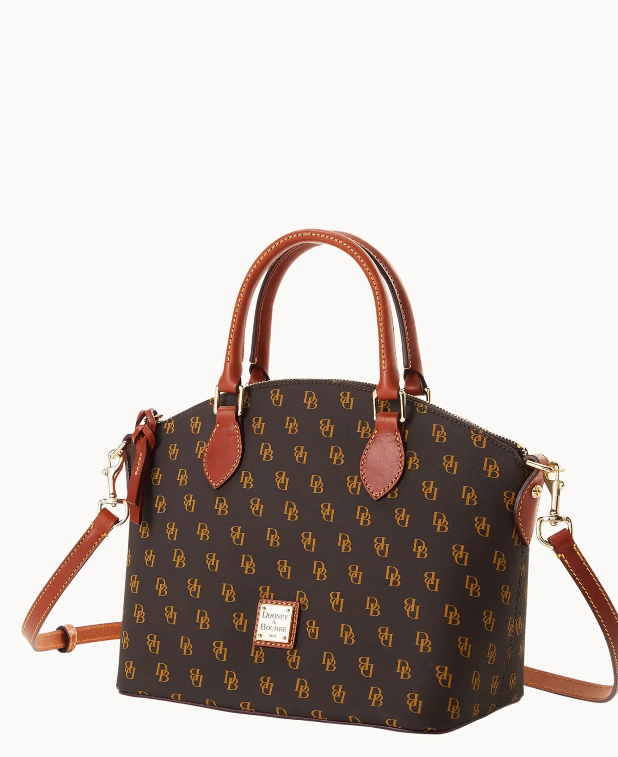 Dooney & Bourke The Gretta Collection|Picnic in the Park<Gretta Geena Satchel Brown Tmoro
