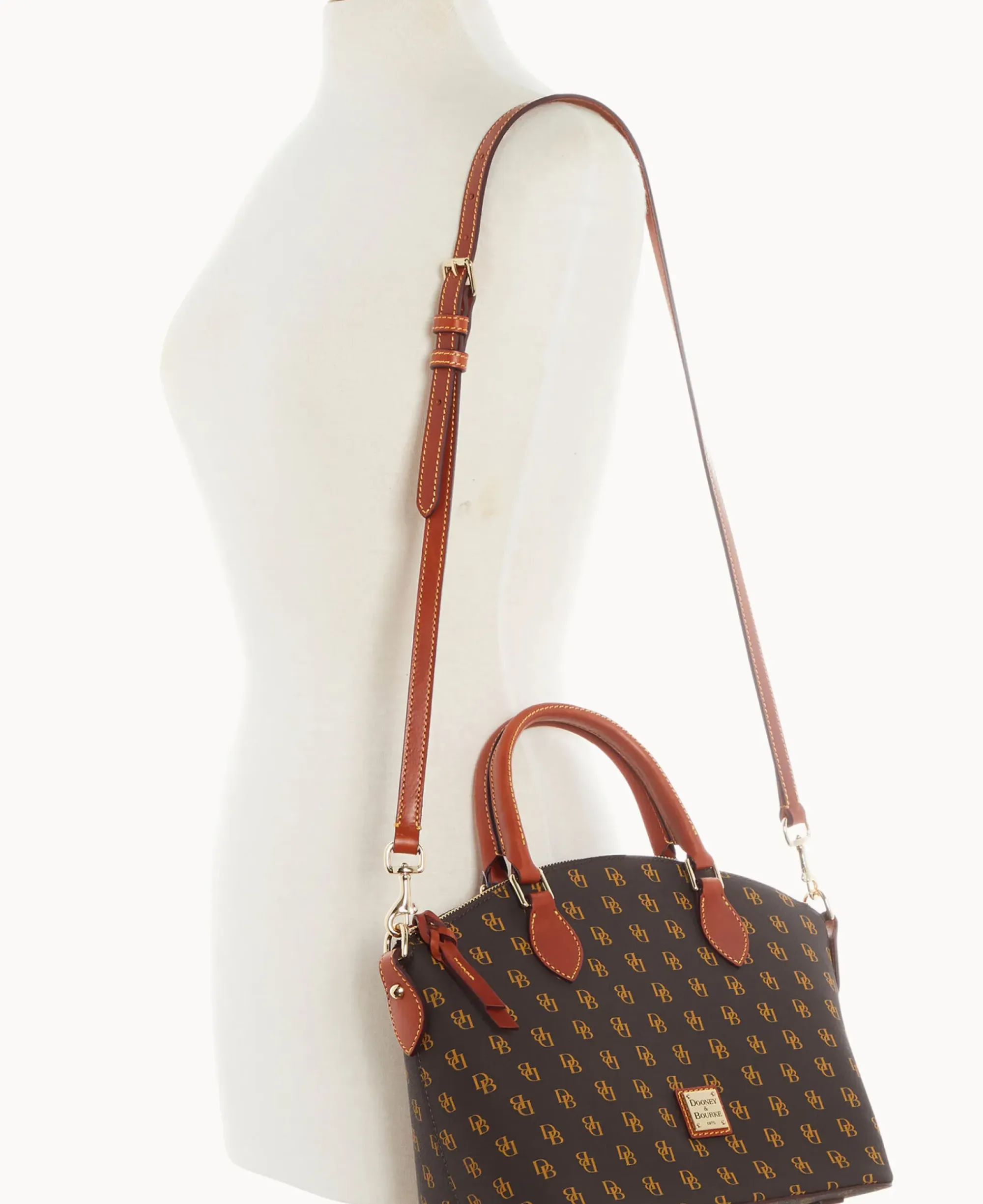 Dooney & Bourke The Gretta Collection|Picnic in the Park<Gretta Geena Satchel Brown Tmoro