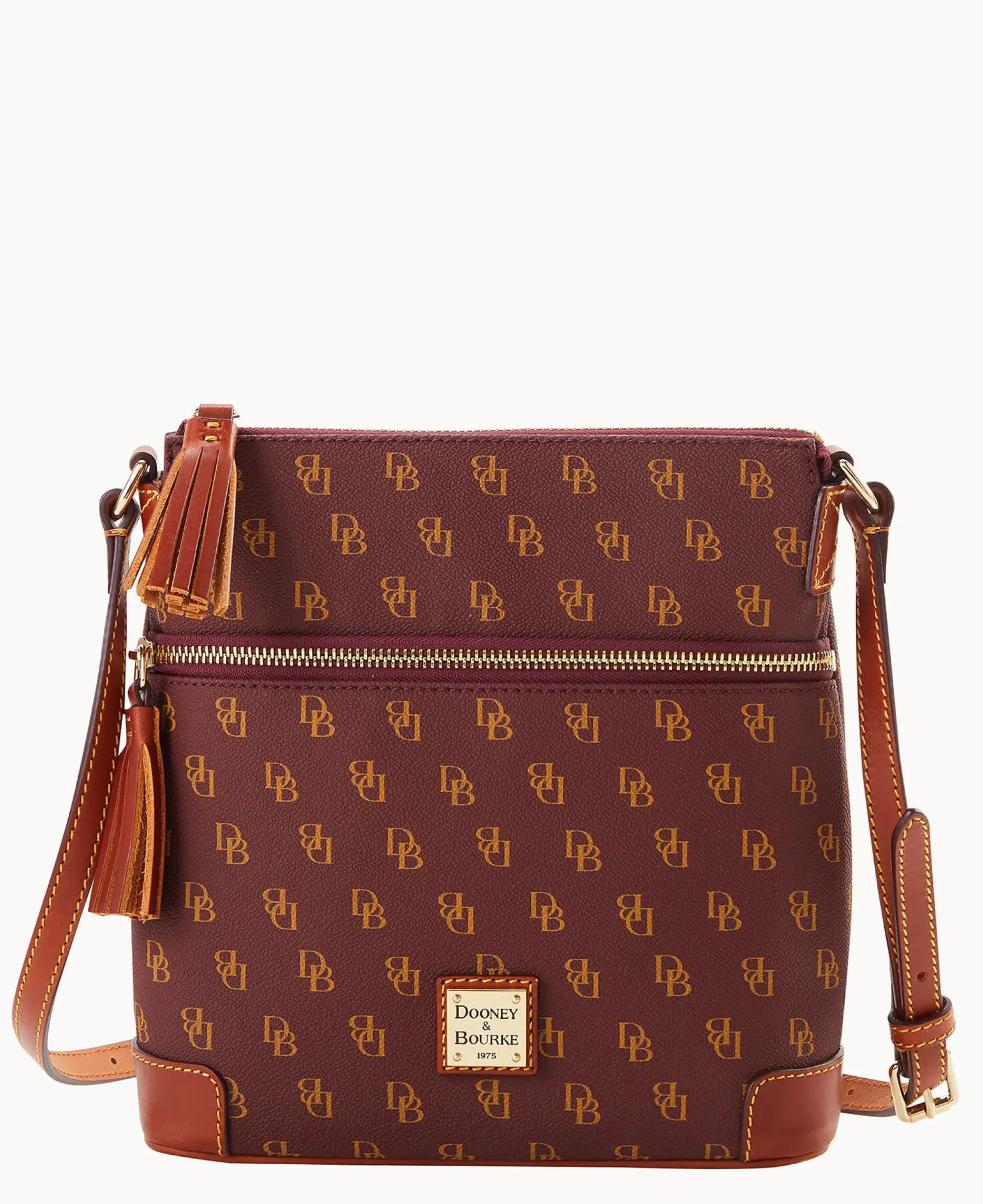 Dooney & Bourke The Gretta Collection|Printed Fabric<Gretta Small Tassel Crossbody Bordeaux