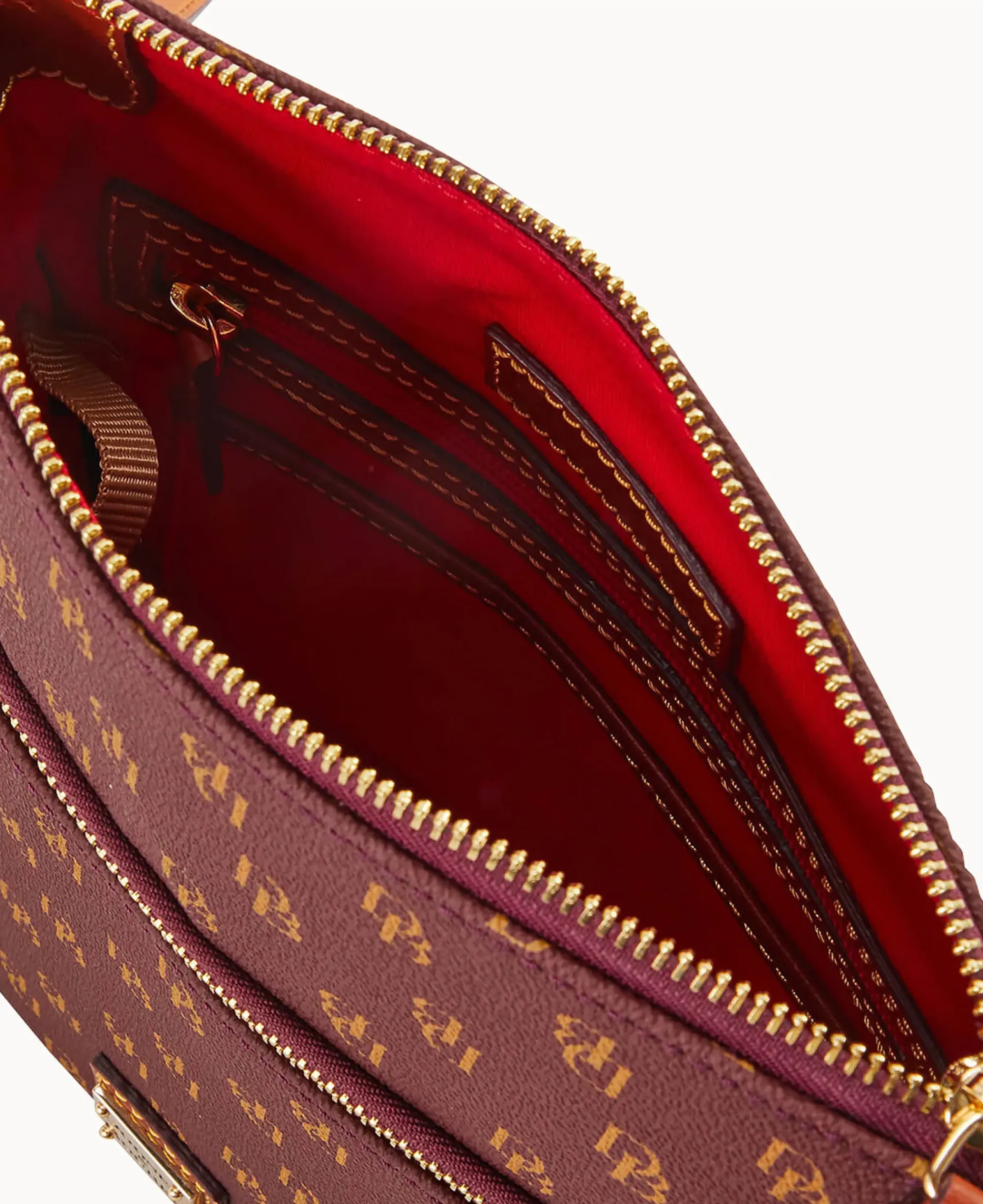 Dooney & Bourke The Gretta Collection|Printed Fabric<Gretta Small Tassel Crossbody Bordeaux