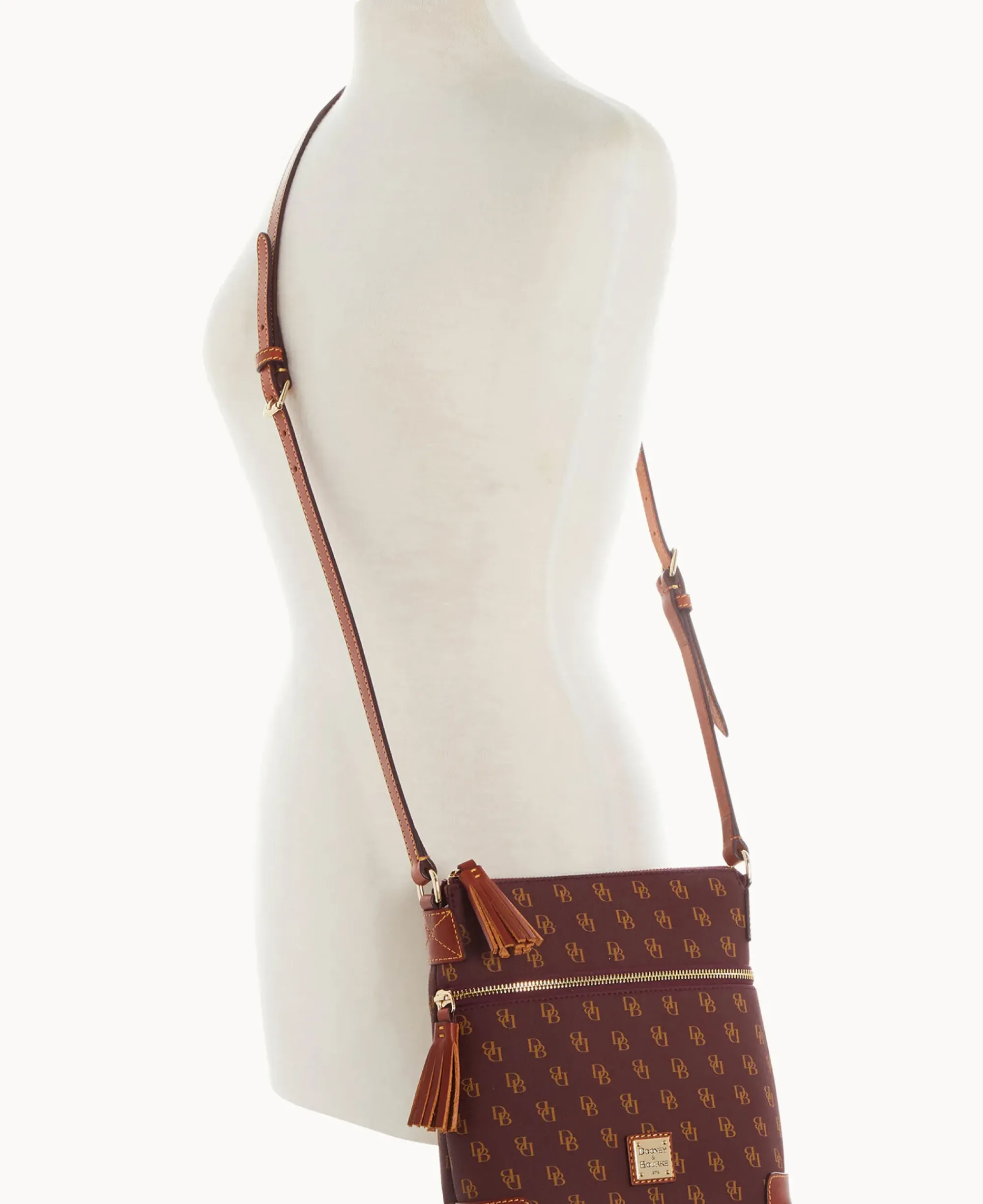 Dooney & Bourke The Gretta Collection|Printed Fabric<Gretta Small Tassel Crossbody Bordeaux