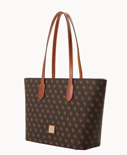 Dooney & Bourke The Gretta Collection|Picnic in the Park<Gretta Tote Brown Tmoro