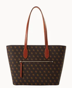 Dooney & Bourke The Gretta Collection|Picnic in the Park<Gretta Tote Brown Tmoro