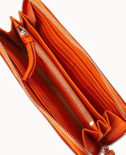 Dooney & Bourke Grab and Go|Wristlets<Henrys Large Zip Around Wristlet Orange