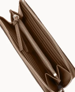 Dooney & Bourke Clutches|Wallets<Henrys Zip Clutch Dark Taupe