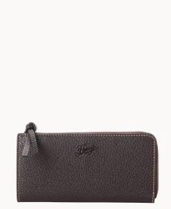 Dooney & Bourke Grab and Go<Henrys Zip Clutch Brown Tmoro