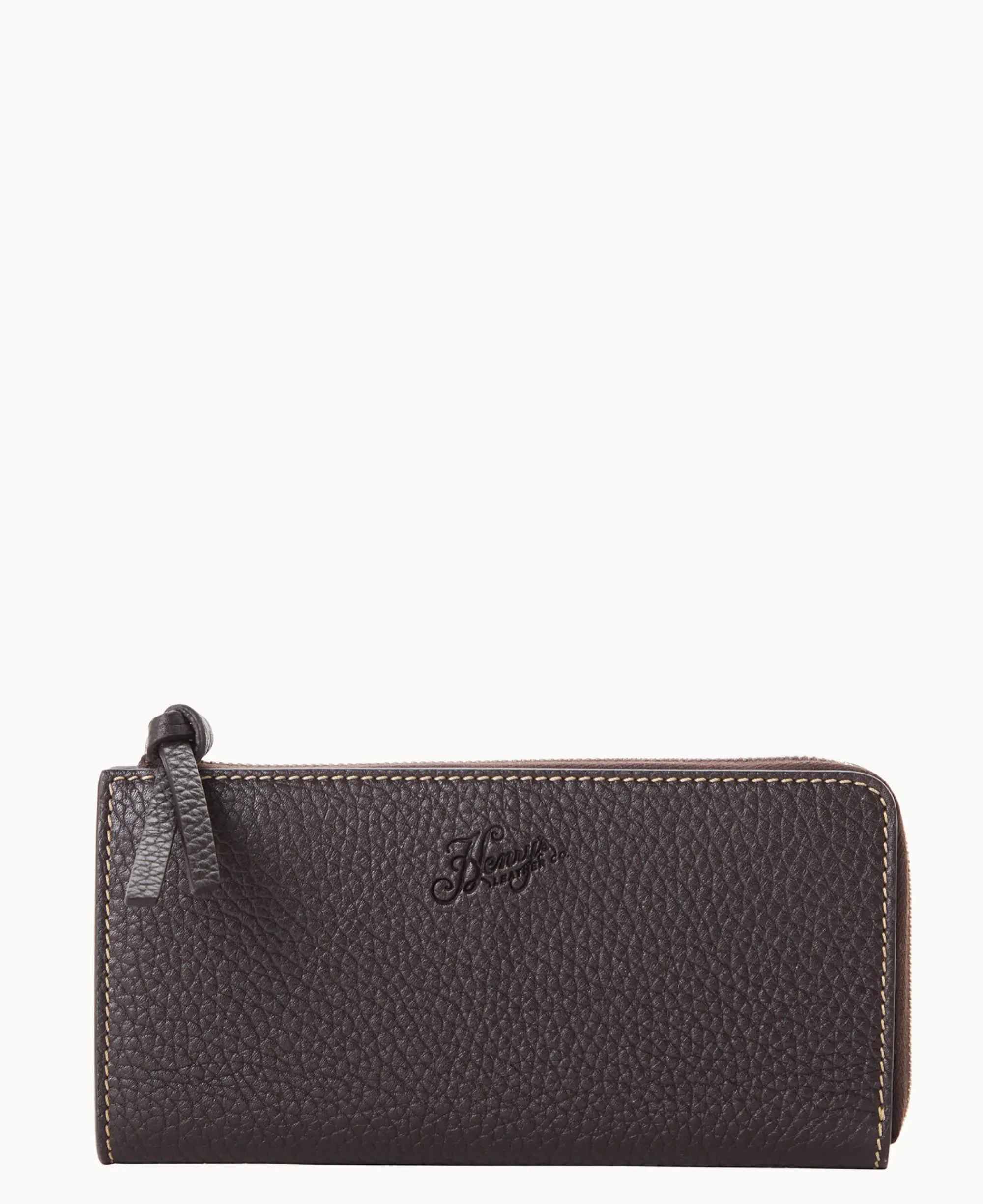 Dooney & Bourke Grab and Go<Henrys Zip Clutch Brown Tmoro