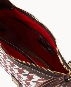 Dooney & Bourke Printed Fabric|Shoulder Bags<Houndstooth Shoulder Bag Brick
